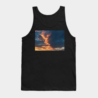 clouds sunset summer evening aesthetic photography blue pink purple orange yellow Tank Top